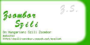 zsombor szili business card